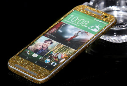 HTC One M8 Gold Bling Aufkleber Folie Sticker Skin