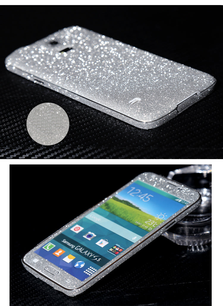 Galaxy s5 Silber Bling Aufkleber Folie Sticker Skin
