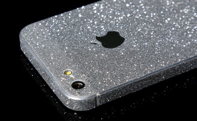 iPhone 5 5S SE Silber Bling Aufkleber Folie Sticker Skin