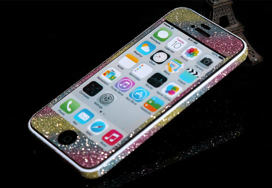 iPhone 5C Rainbow Bling Aufkleber Folie Sticker Skin