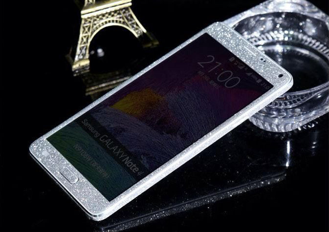 Galaxy Note 4 Silber Bling Aufkleber Folie Sticker Skin