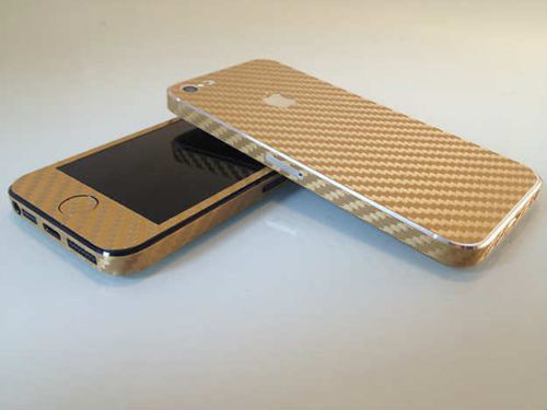 Gold Carbonfolie Sticker Skin für iPhone 5 5S SE