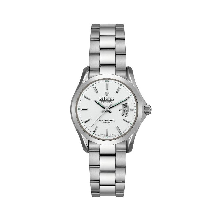 Le Temps of Switzerland "Sport Elegance Lady", weiß - Ø 28 mm