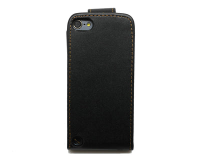 Schwarz Flip Leder Etui iPod Touch 5