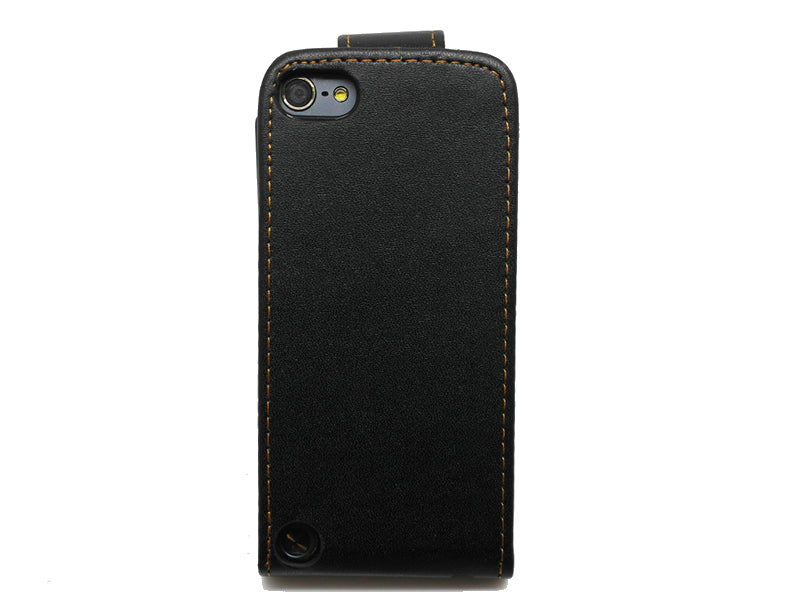Schwarz Flip Leder Etui iPod Touch 5