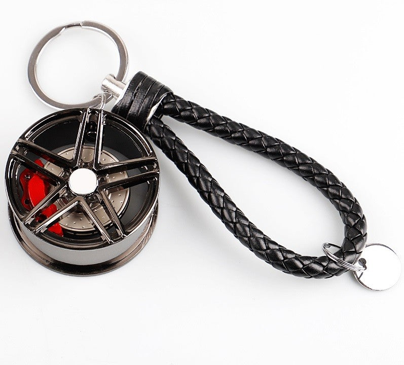 Schlüsselanhänger Auto Geschenk Felge Autofelge Tuning Metall Glücksbringer Rot