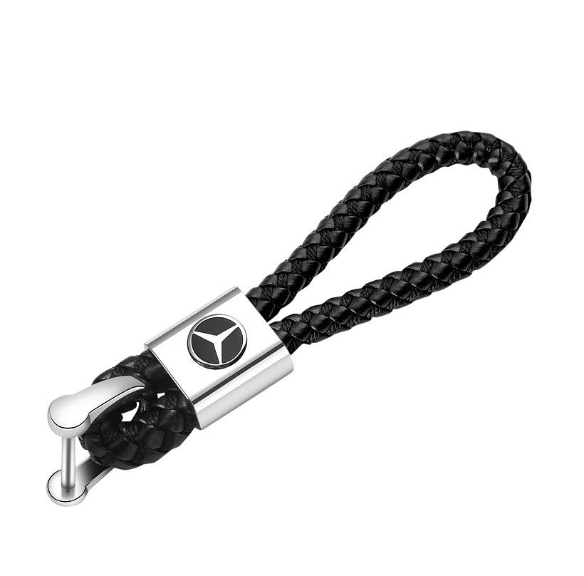 Mercedes Schlüsselanhänger Leder Schwarz