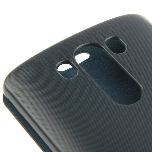 Horizontal Flip Ledertasche für LG G3 dunkeblau