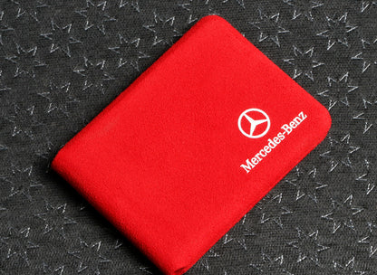 Chrom-Texstil Schlüsseletui Hülle und Brieftaschen Mercedes-Benz Rot