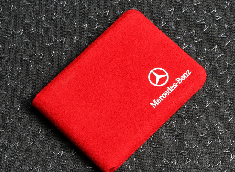 Chrom-Texstil Schlüsseletui Hülle und Brieftaschen Mercedes-Benz Rot