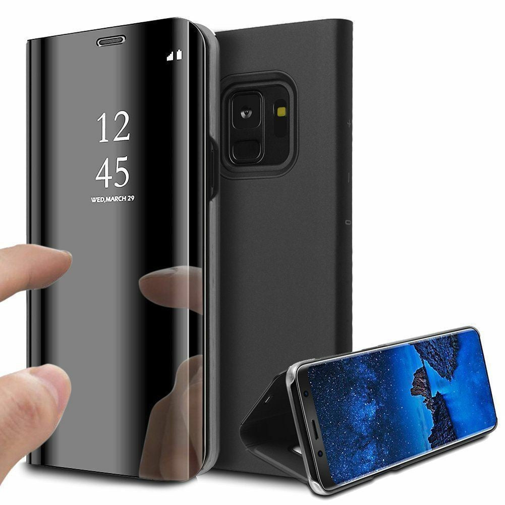 Samsung Galaxy  S20 Ultra Spiegel Flip Mirror Clear View Case Schwarz