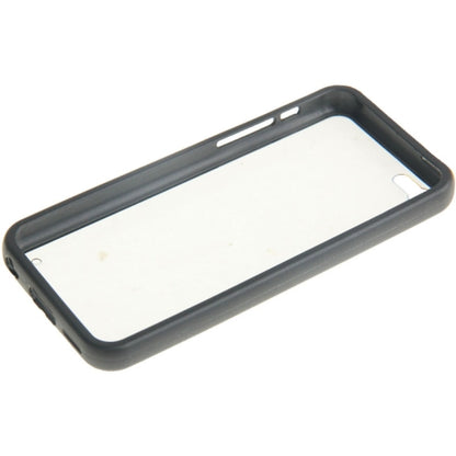 Transparent Plastik + TPU Rahmen Hülle iPhone 5C (Black)