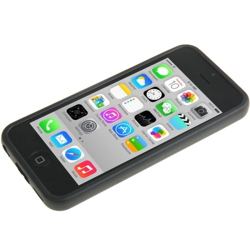 Transparent Plastik + TPU Rahmen Hülle iPhone 5C (Black)