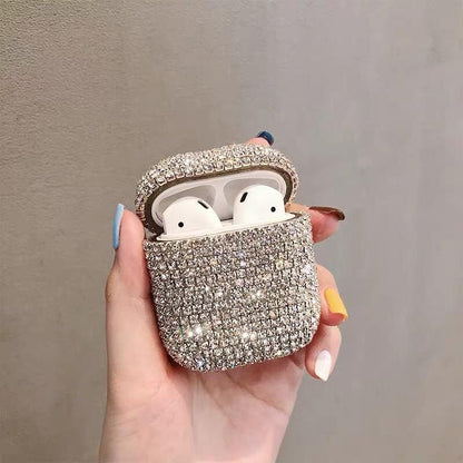 Glitter Strass Bling Diamant Hard case für iPhone Airpods 1 2 schutzhülle Bluetooth Kopfhörer fall tasche