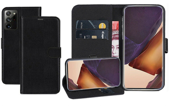 Samsung Galaxy Note 20 Wallet Flip Case Cover Schwarz
