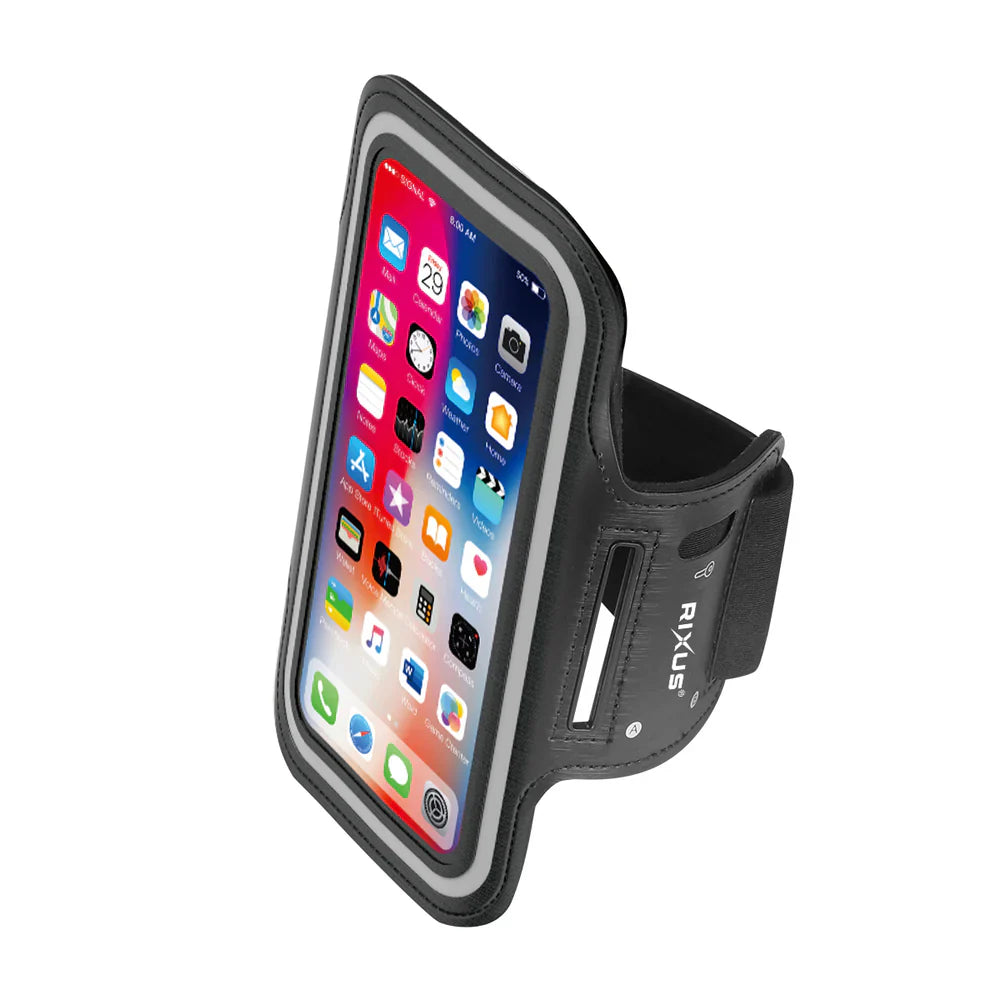 Rixus RXSP03 Grösse XL Ultra-Robustes Sportarmband – Schwarz