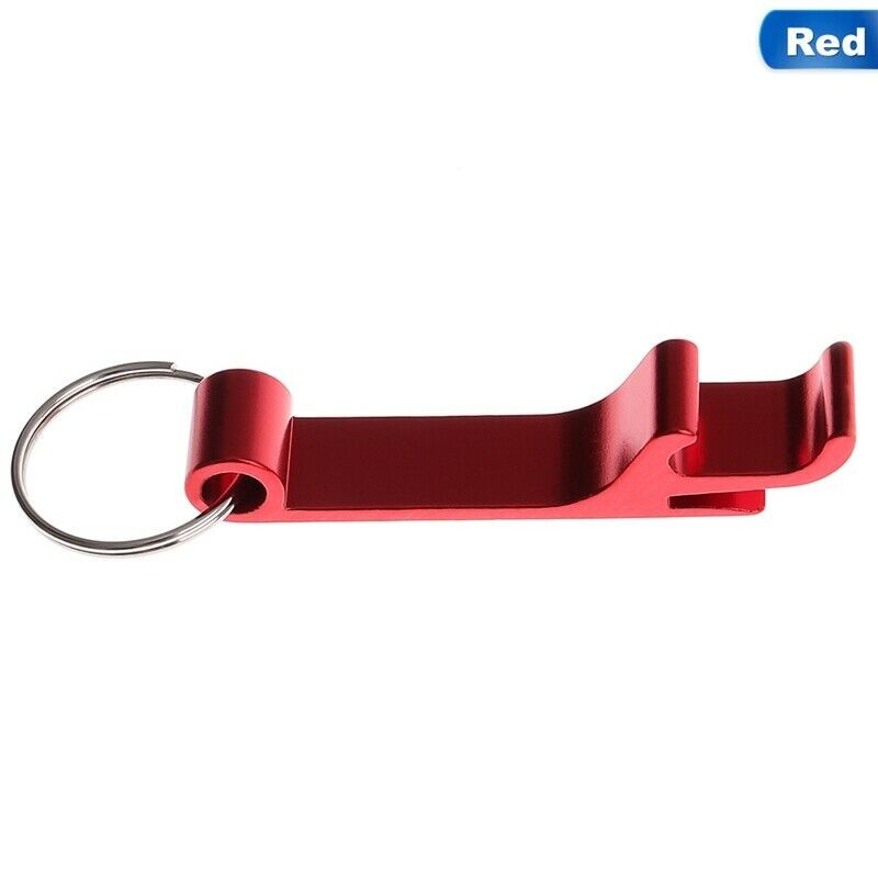 Schlüsselanhänger Bierflasche Dosenöffner Getränk Schlüsselbund Ring Klaue Rot (Auf Wunsch mit Gravur)