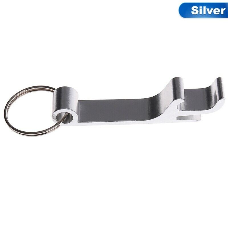 Schlüsselanhänger Bierflasche Dosenöffner Getränk Schlüsselbund Ring Klaue Silber (Auf Wunsch mit Gravur)