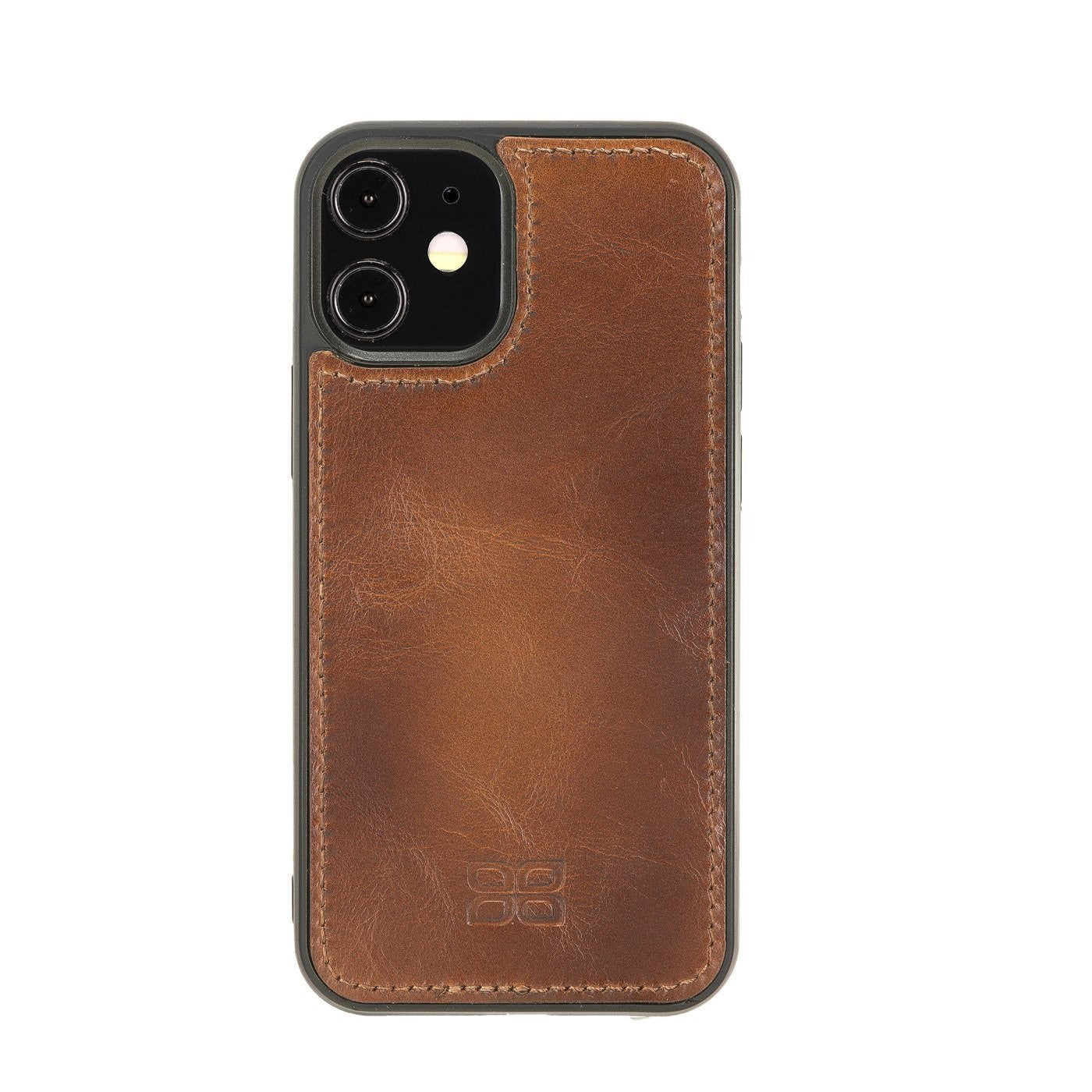 Bouletta Magnetische abnehmbare Handyhülle aus Leder mit RFID-Blocker für iPhone 12 Mini Rustic Tan with Efekt