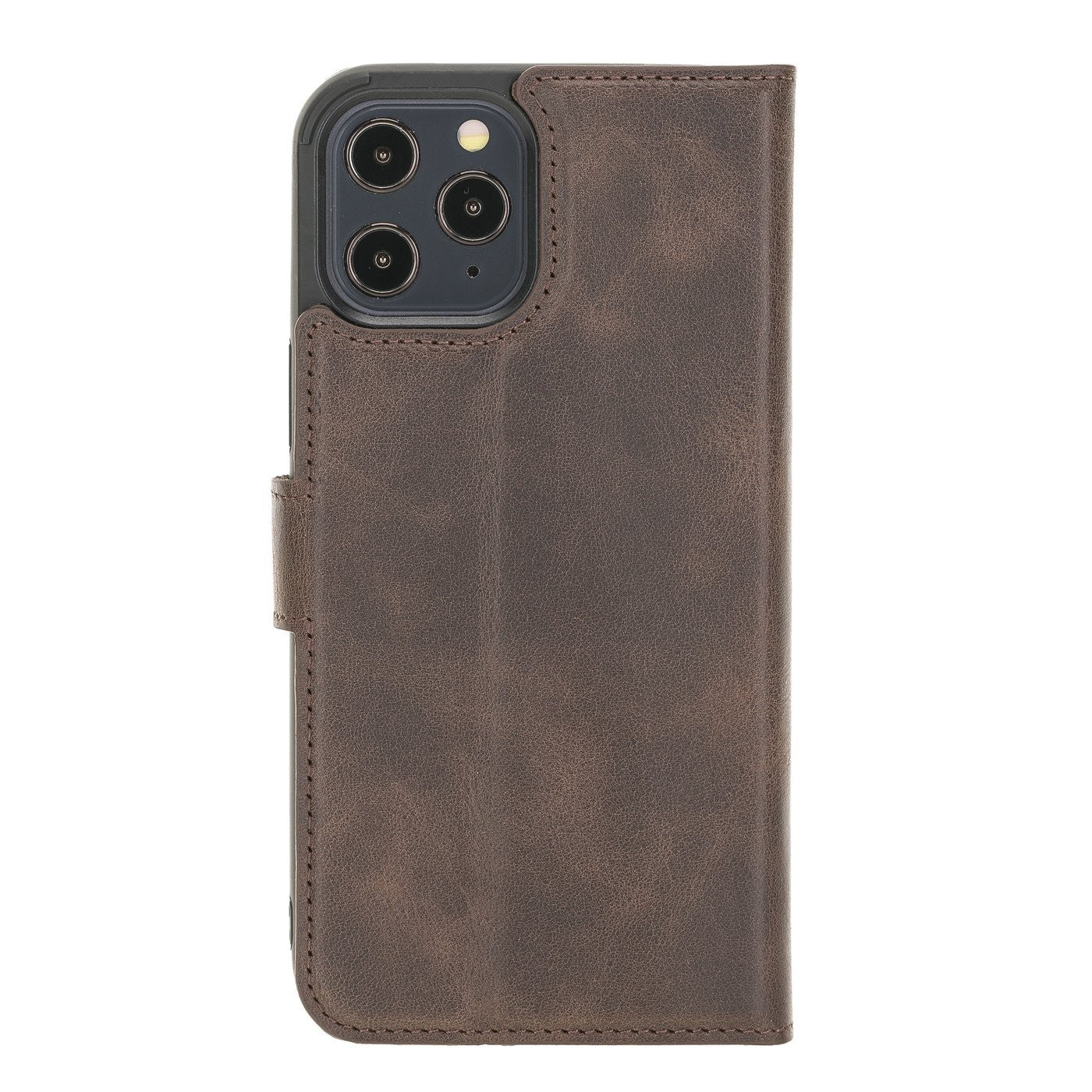 Bouletta Magnetische abnehmbare Handyhülle aus Leder mit RFID-Blocker für iPhone 12 Pro Max Tiguan Brown