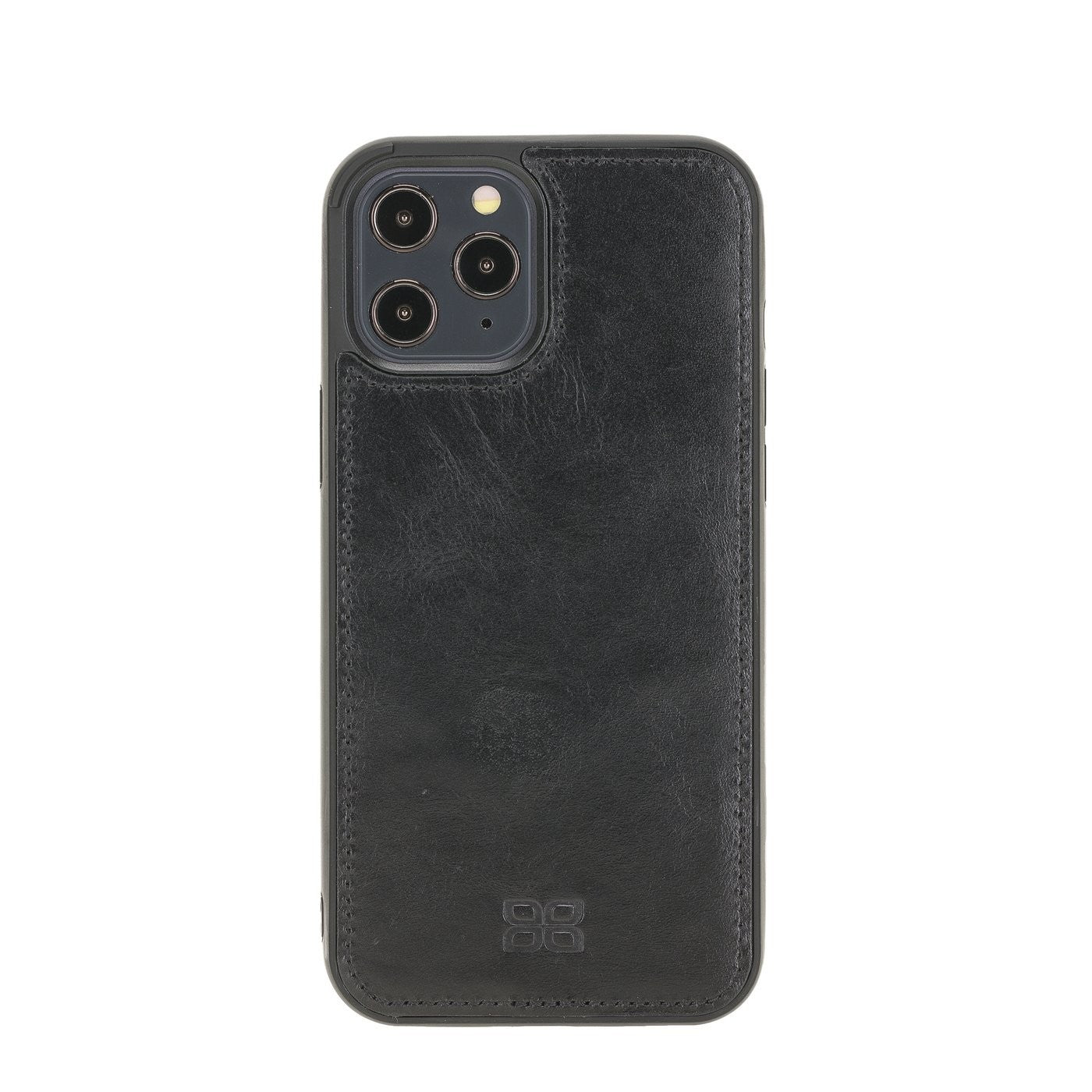 Bouletta Magnetische abnehmbare Handyhülle aus Leder mit RFID-Blocker für iPhone 12 Pro Max Rustic Black