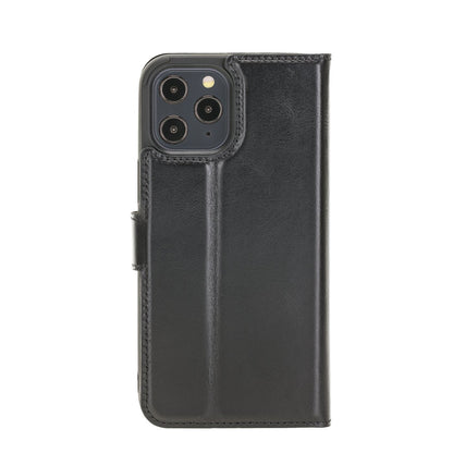 Bouletta Magnetische abnehmbare Handyhülle aus Leder mit RFID-Blocker für iPhone 12 Pro Max Rustic Black