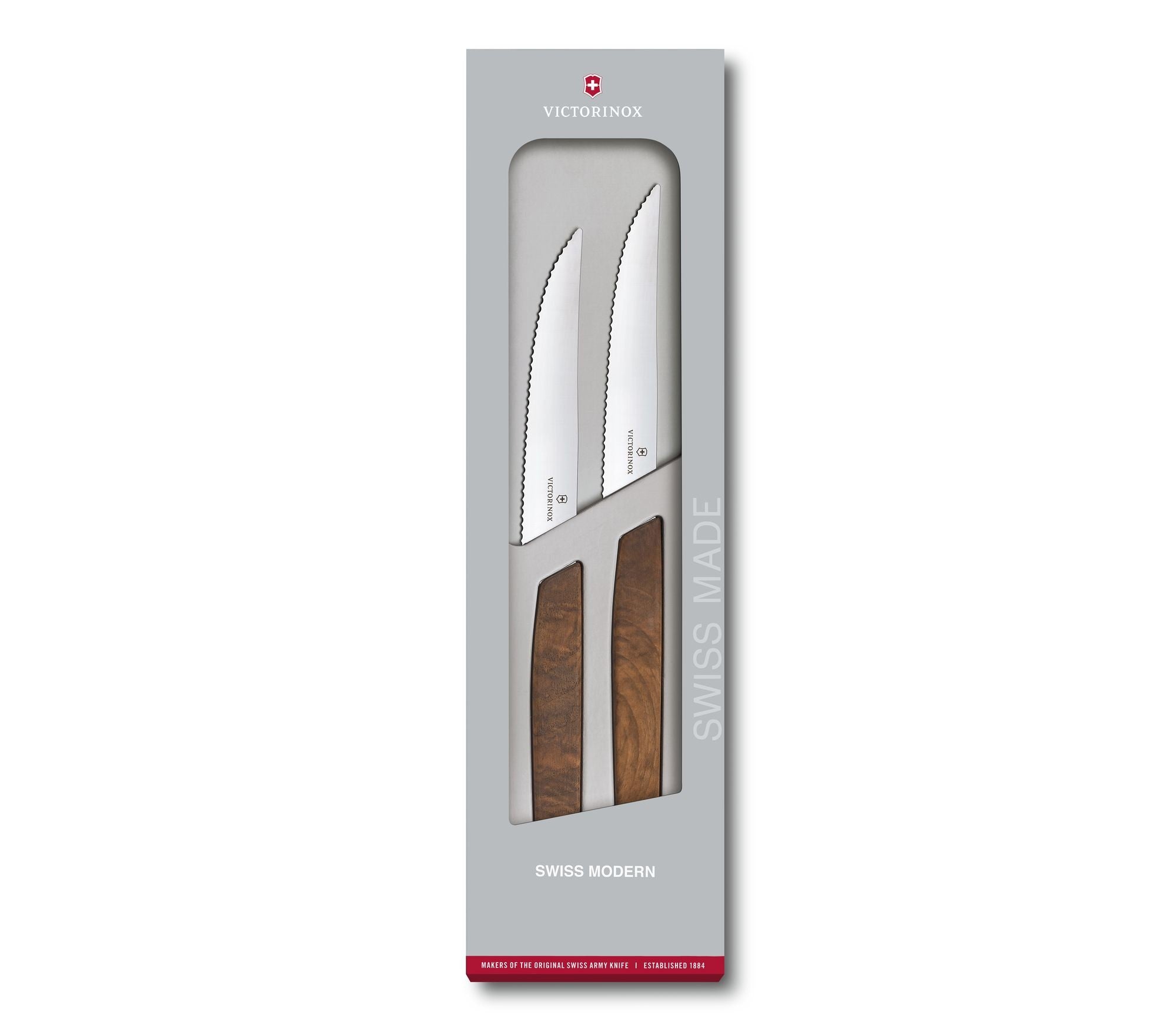Swiss Modern Steakmesser-Set, Wellenschliff