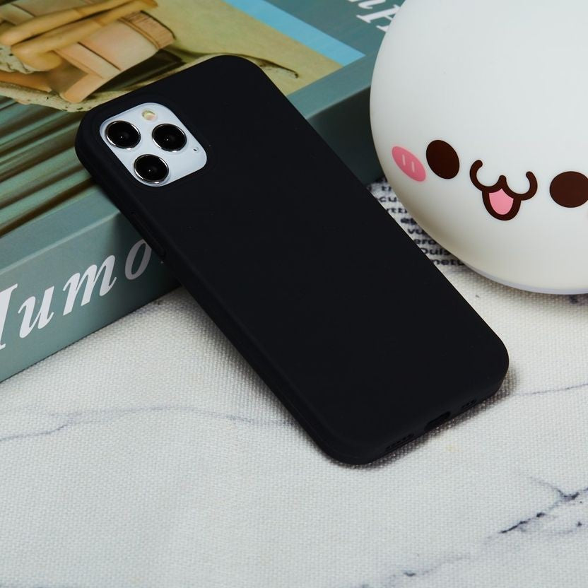 iPhone 12 Pro Silikon Case Hülle - Schwarz