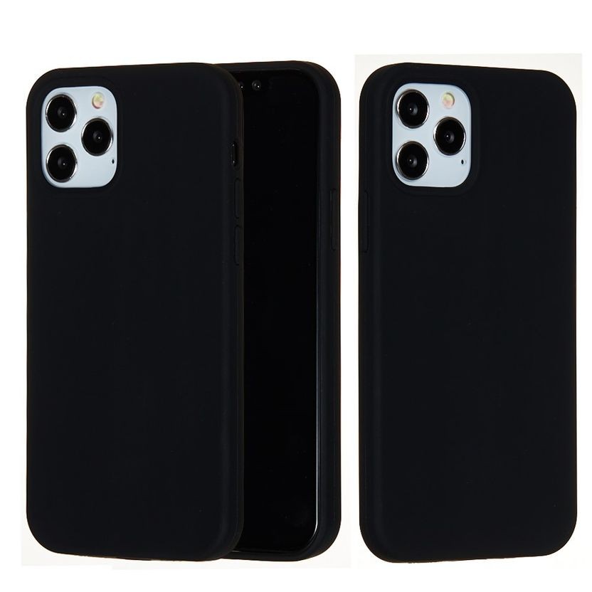 iPhone 12 Pro Silikon Case Hülle - Schwarz
