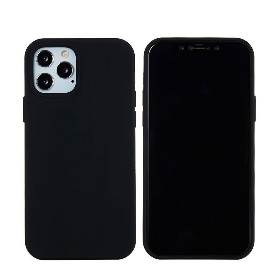 iPhone 12 Pro Silikon Case Hülle - Schwarz