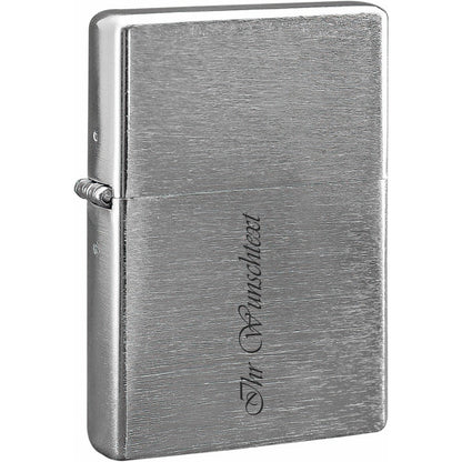 Benzin American Style Feuerzeug - chrom satin  (Auf Wunsch mit Gravur)