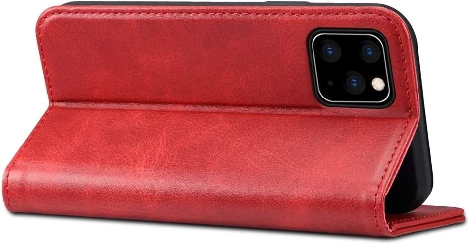 Suteni Leder Geldbörse Hülle Schwarz für iPhone 12 Pro