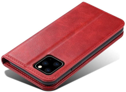 Suteni Leder Geldbörse Hülle Schwarz für iPhone 12 Pro