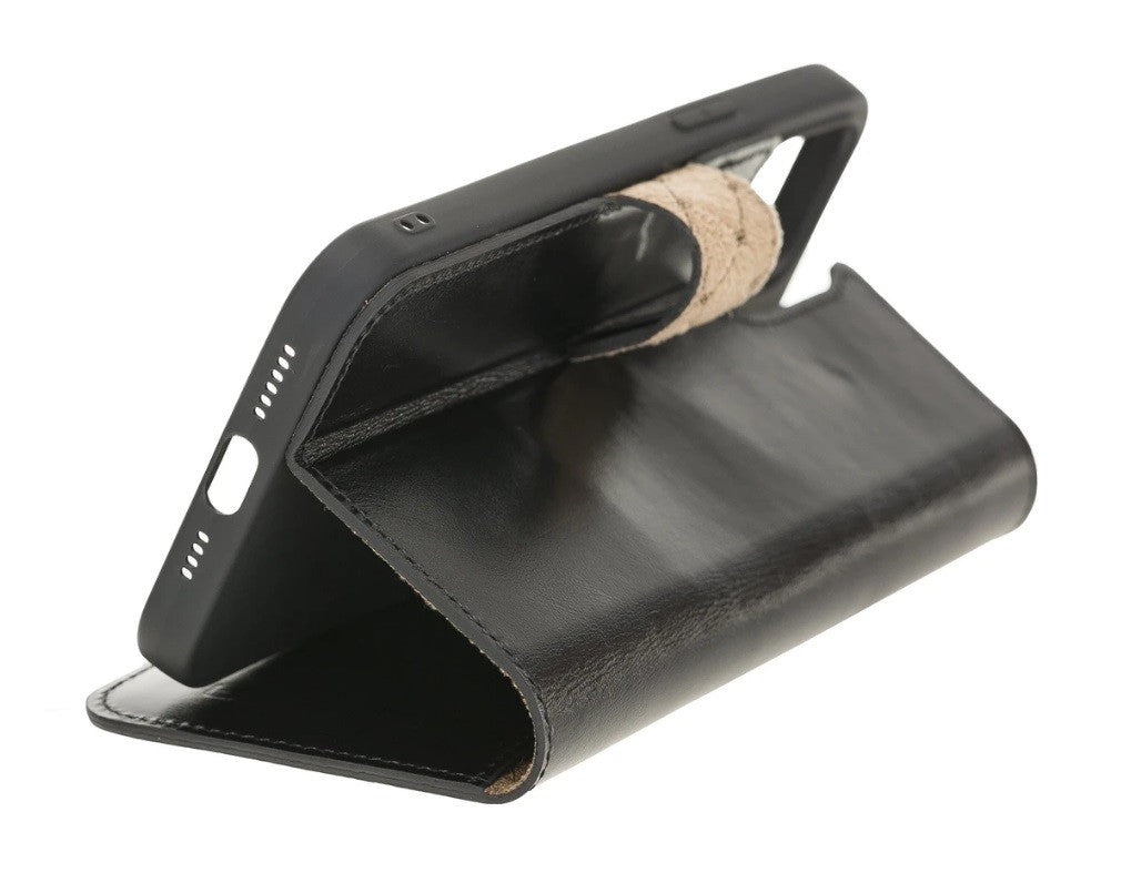 Wallet Folio Leder Case ID-Schlitz mit RFID für iPhone 12 Pro