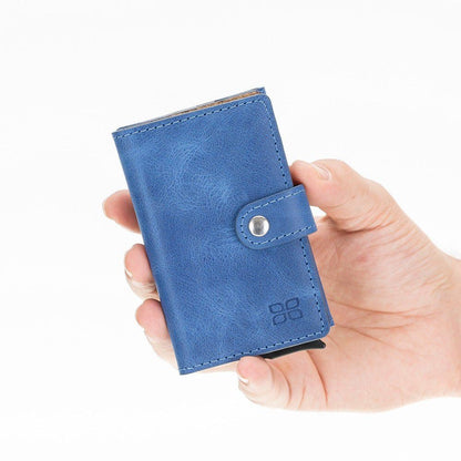 Bouletta Terry Coin Kartenhalter aus Leder TN20 Blau RFID