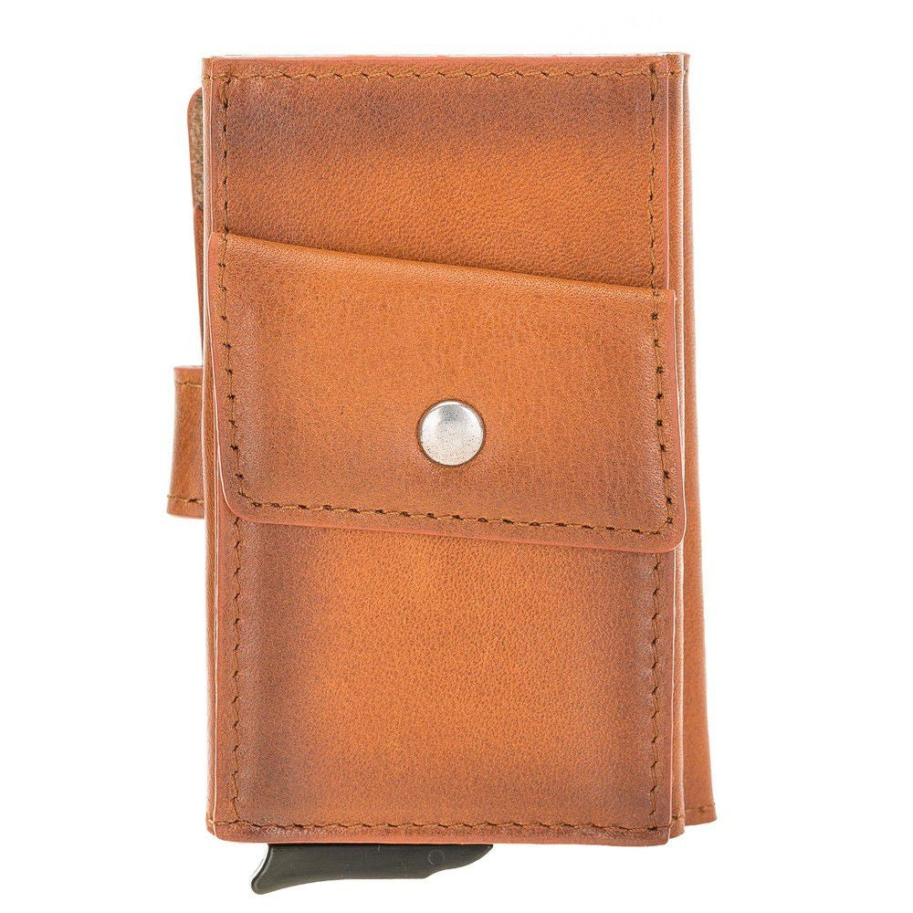 Bouletta Terry Coin Kartenhalter aus Leder RST2EF Taba RFID
