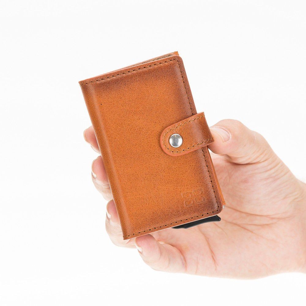 Bouletta Terry Coin Kartenhalter aus Leder RST2EF Taba RFID