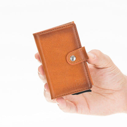 Bouletta Terry Coin Kartenhalter aus Leder RST2EF Taba RFID