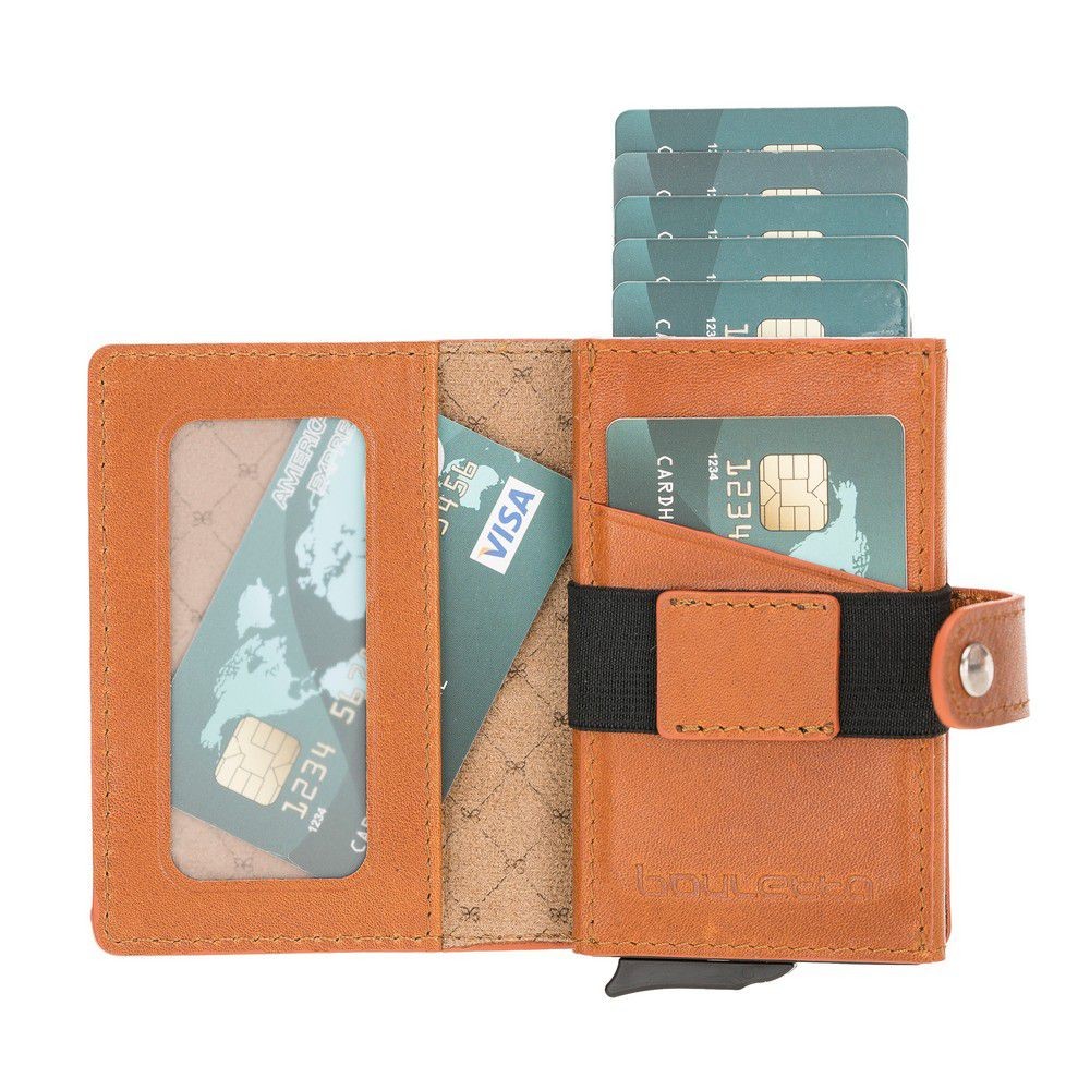 Bouletta Terry Coin Kartenhalter aus Leder RST2EF Taba RFID