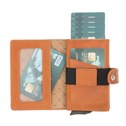 Bouletta Terry Coin Kartenhalter aus Leder RST2EF Taba RFID