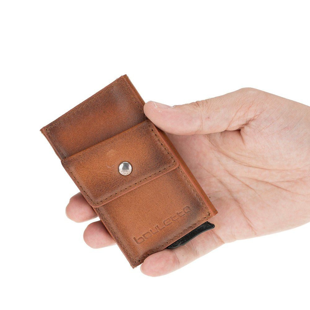 Bouletta Austin Coin Kartenhalter aus Leder RST2EF Taba RFID