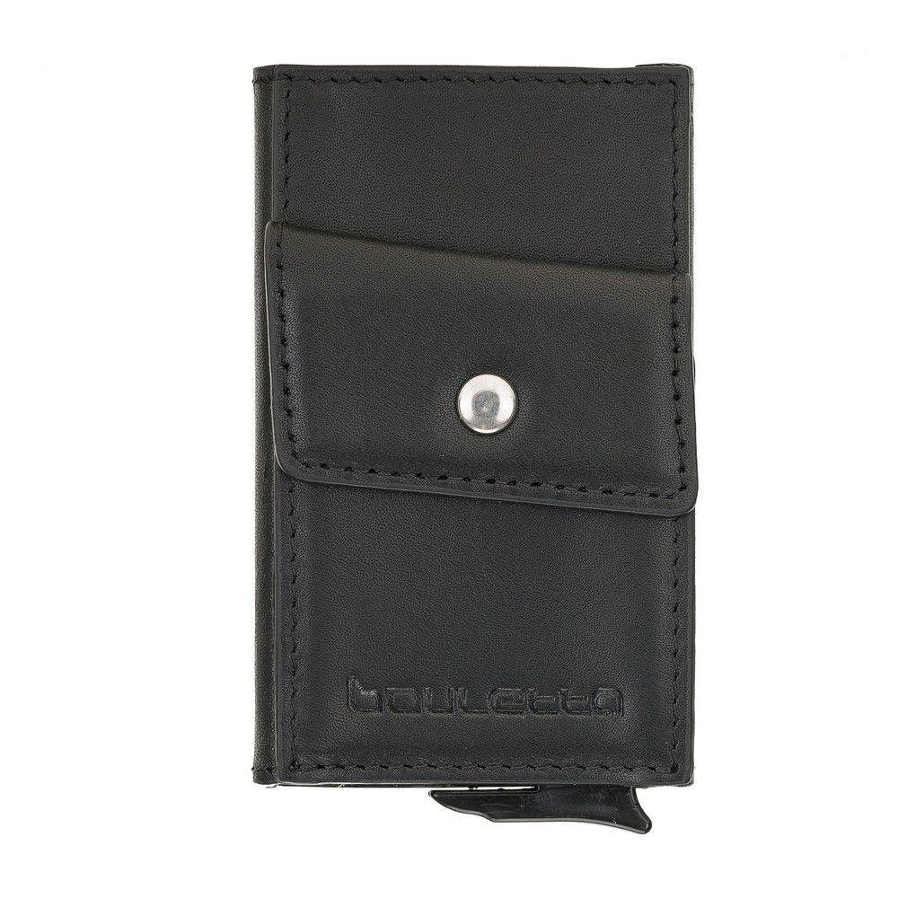 Bouletta Austin Coin Kartenhalter aus Leder Schwarz RFID