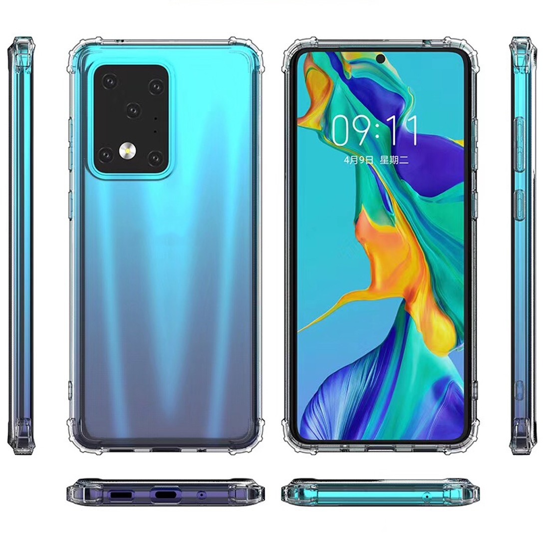 Galaxy S20 Ultra Shockproof Transparent TPU Protective Case