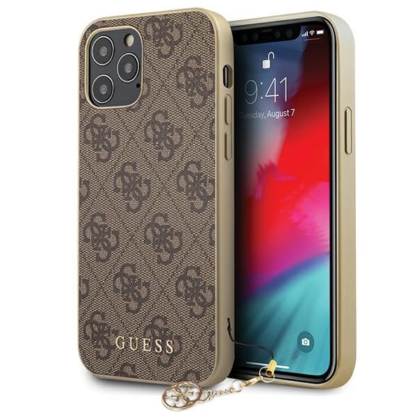 Guess 4G Charms - iPhone 12 Pro Cover Case Schutzhülle Hülle Braun