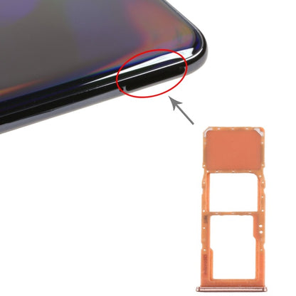 SIM Card Tray + Micro SD Card Tray for Galaxy A70 Orange
