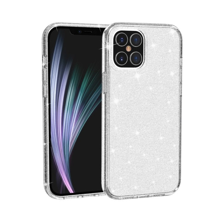 iPhone 12 Pro Shockproof Terminator Style Glitter Powder Protective Case Hülle Weiss