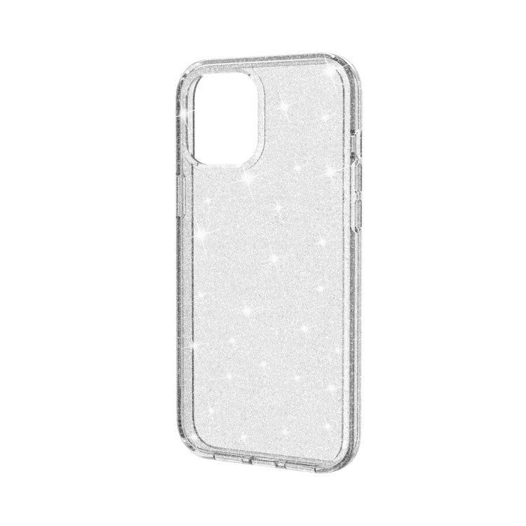 iPhone 12 Pro Shockproof Terminator Style Glitter Powder Protective Case Hülle Weiss