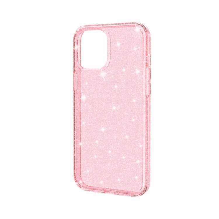 iPhone 12 Pro Shockproof Terminator Style Glitter Powder Protective Case Hülle Pink