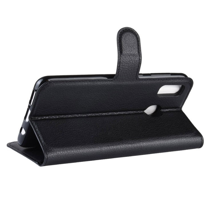 Litchi Texture Horizontal Flip Leder Case Hülle für Galaxy A40