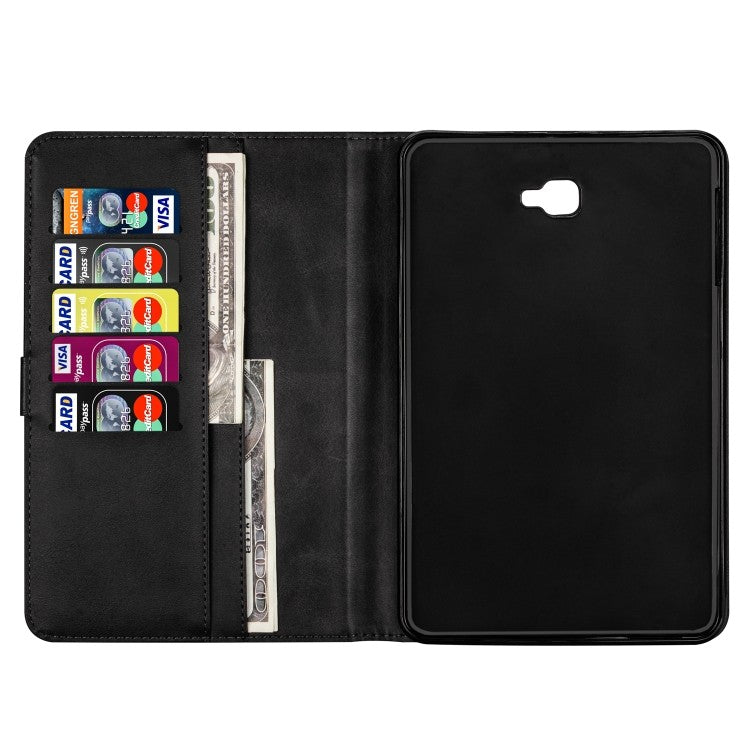 Samsung Galaxy Tab A10.1 Fashion Calf Texture Zipper Horizontal Flip Leder Case mit Stand & Card Slots